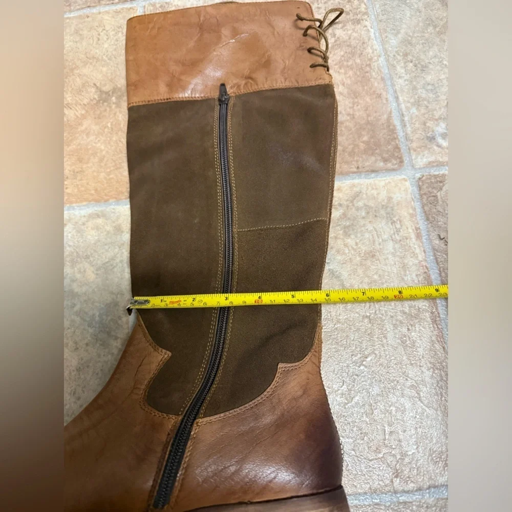 NEW Roan by Bed Stu Natty tall Brown Leather suede Knee-High riding Boots - Picture 12 of 14